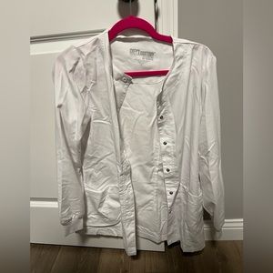 Greys Anatomy Scrub Jacket, Size Small, White Color